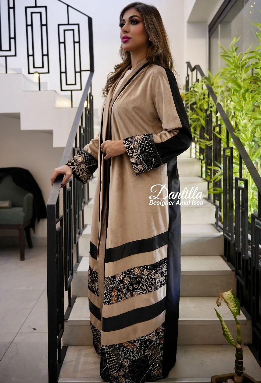 A luxurious abaya made from premium English velvet