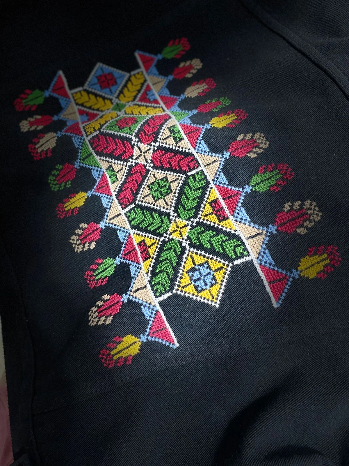 Denim jacket adorned with stunning traditional embroidery