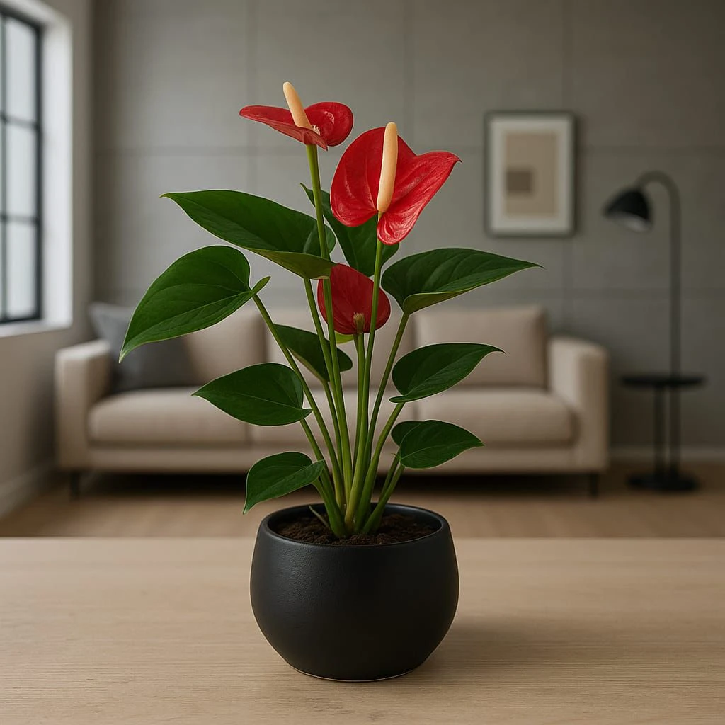 🌸 Flamingo Flower (Anthurium) – Elegant Indoor Plant with Vibrant Blooms
