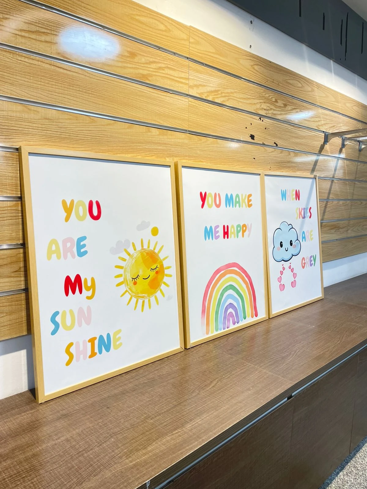 Set of 3 Motivational Wall Art Prints for Kids – Cute Design with Positive Quote