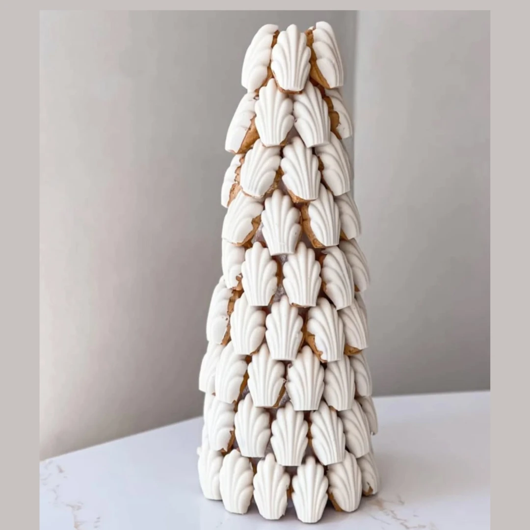 Madeleine Tower - 60 cm Height | Elegant Pyramid Display Stand for French Madele