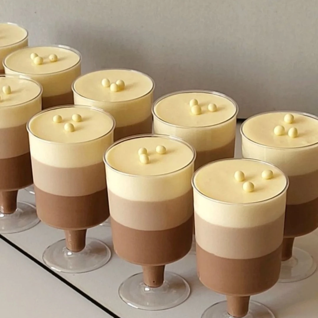 Treble Chocolate Mousse Cups – Three Layers of Premium Belgian Chocolate Mousse