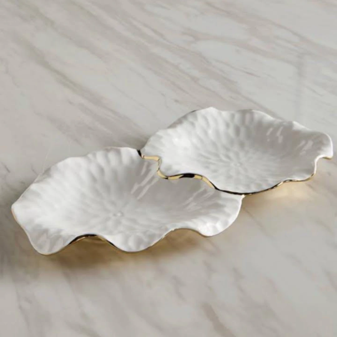 Seashell-Shaped Decorative Tray – Luxurious Marine-Inspired Design – Perfect for