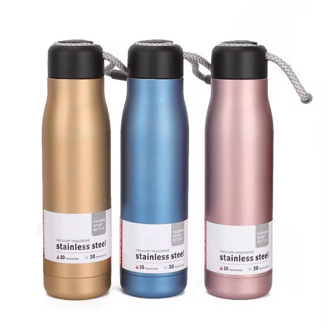Stainless Steel Water Bottle – Keeps Drinks Hot or Cold for Long Periods