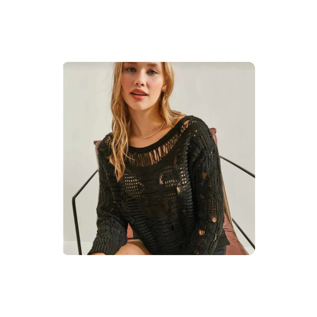 🧶 Free Size Knitted Blouse – A Cozy Touch & Everyday Elegance