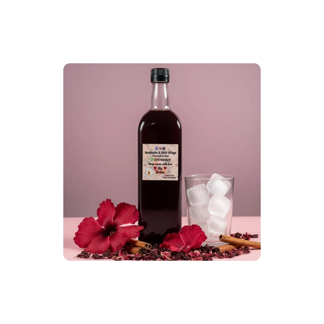 Kombucha Tea with Hibiscus & Cinnamon – Refreshing Flavor and Natural Wellness i