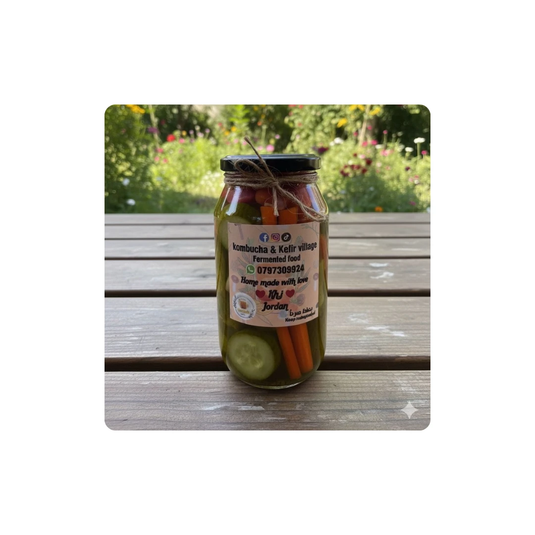 Mixed Fermented Vegetables with Kefir Whey & Himalayan Pink Salt – Approx. 750g