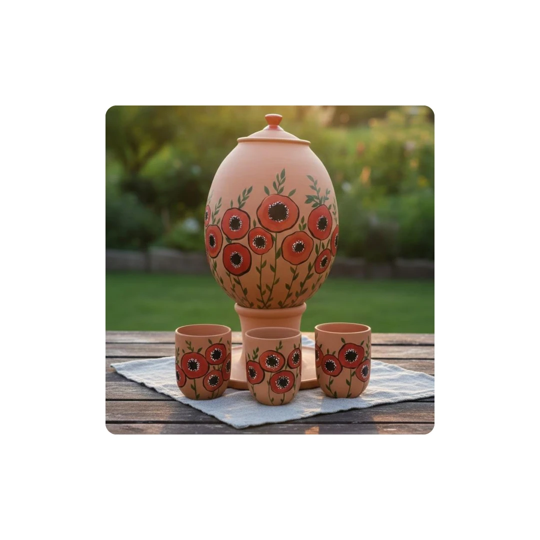 Healthy Clay Water Dispenser for Natural Water Purification – Approx. 7 Liter Ca