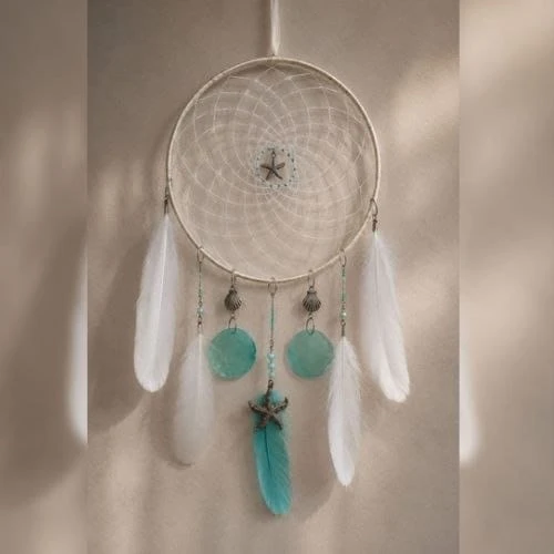 Sea Breeze – Handmade Ocean-Inspired Dreamcatcher
