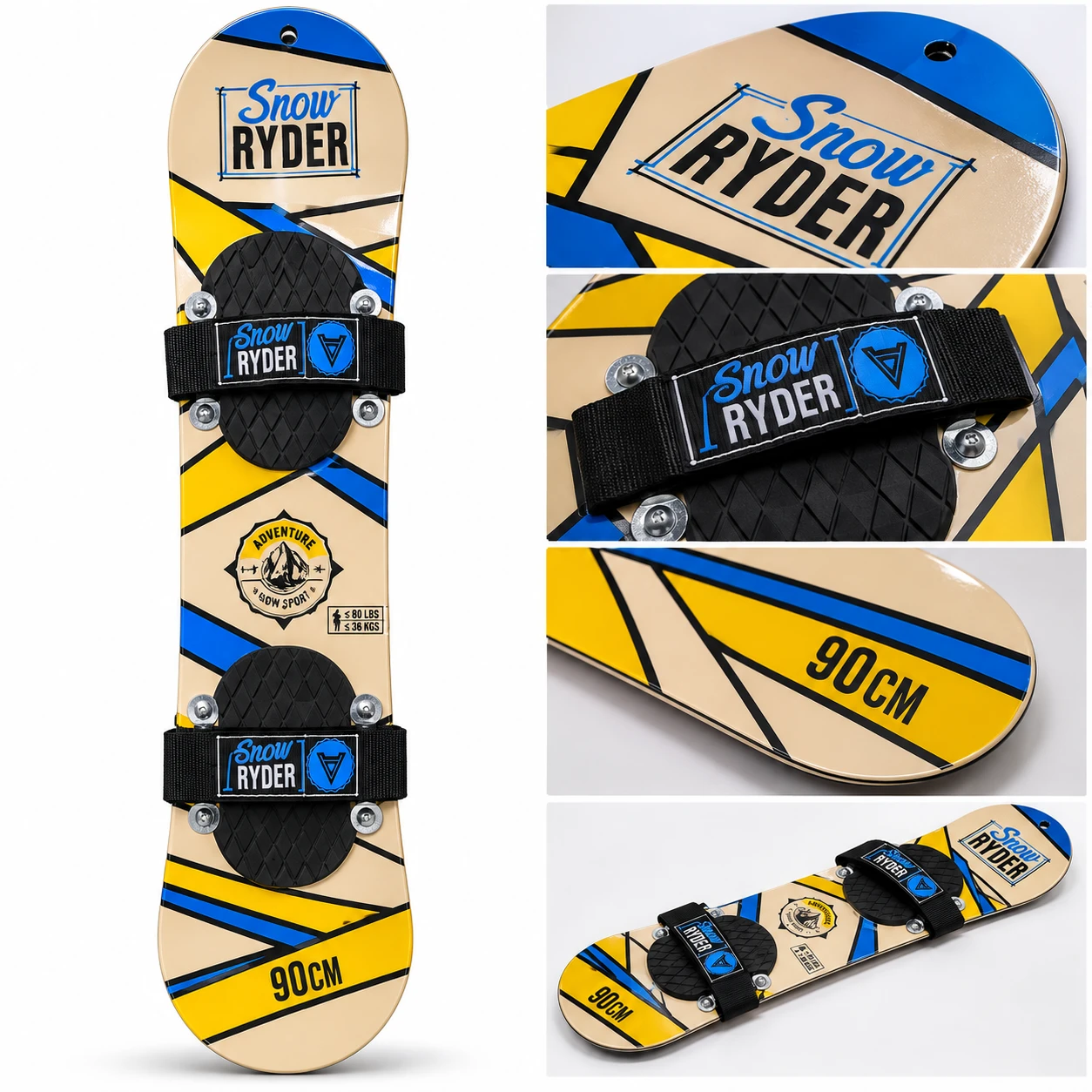 Snow Ryder Kids' Snowboard – 90 cm | Winter Snow Adventure Board