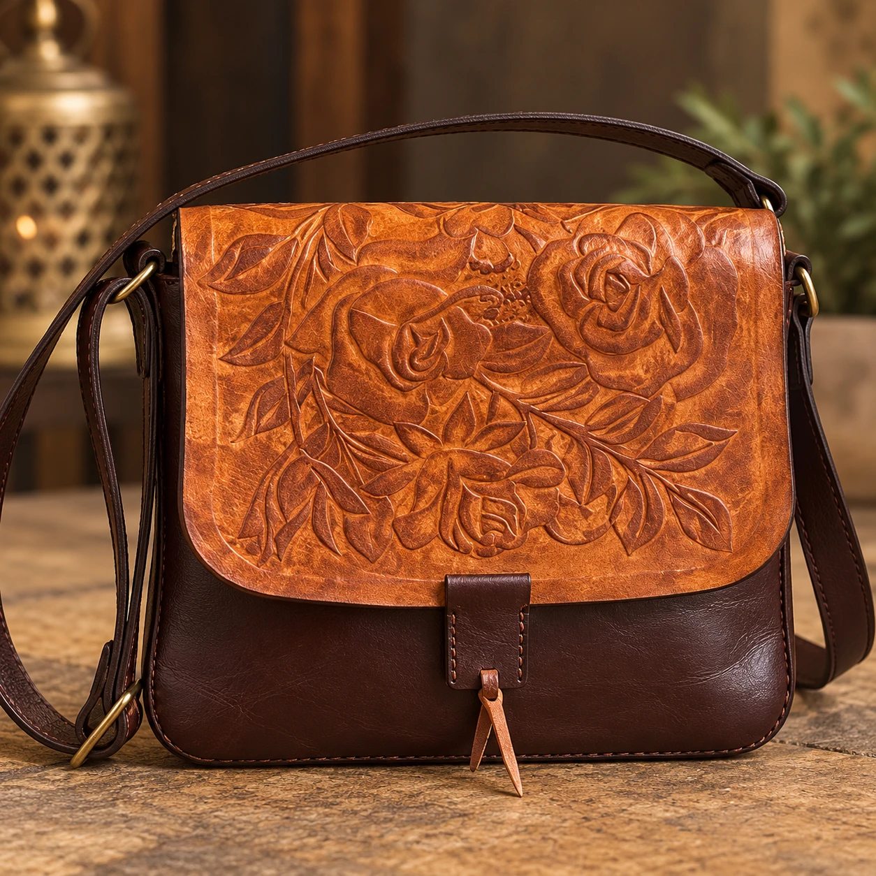 Handcrafted Genuine Sheepskin Leather Mini Handbag